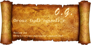 Orosz Gyöngyvér névjegykártya